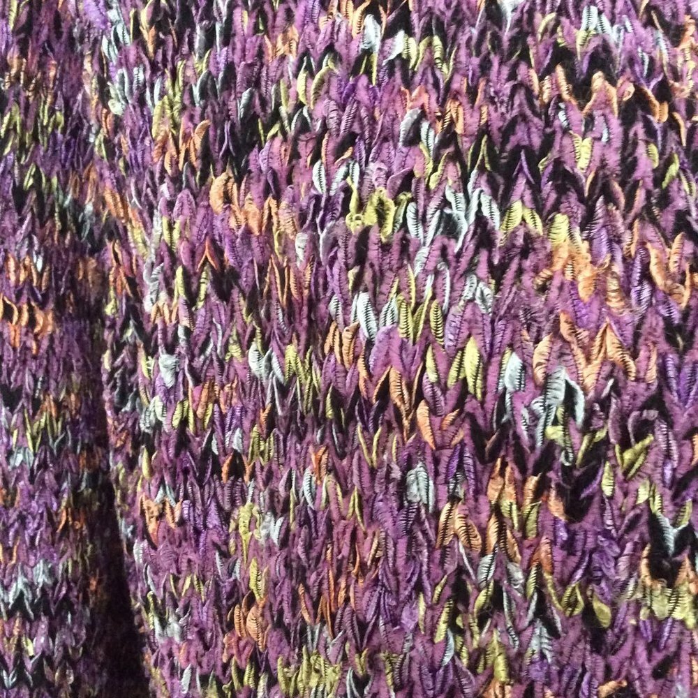 Chico's Full Zip Chunky Knit Cardigan Sz 2 (Women's 12) - Picture 4 of 6